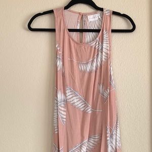 NEW WITH TAGS MUSTARD SEED FEATHER MAXI DRESS PINK